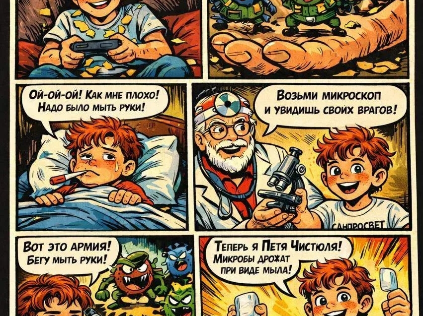 Роспотребнадзор представляет: приключения Пети Лентяева!